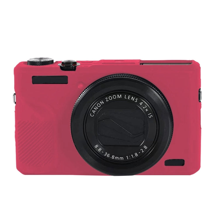 Soft Silicone Protective Case for Canon PowerShot G7 X Mark III / G7X III / G7X3(Rose Red) - Camera Accessories by buy2fix | Online Shopping UK | buy2fix