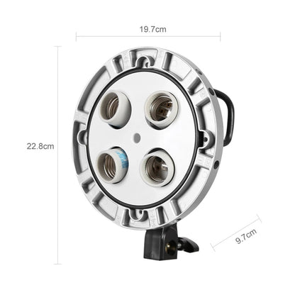 Godox TL-4 4 in 1 E27 Socket Tricolor Bulb Light Lamp Head Mount(EU Plug) -  by Godox | Online Shopping UK | buy2fix