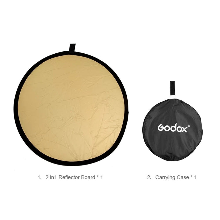 Godox FT01 80cm Round 2 in 1 Gold / Silver Folding Reflector Board - Camera Accessories by Godox | Online Shopping UK | buy2fix