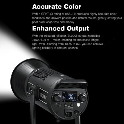 Godox SL200II 200W 5600K Daylight-balanced LED Light Studio Continuous Photo Video Light(AU Plug) - Camera Accessories by Godox | Online Shopping UK | buy2fix