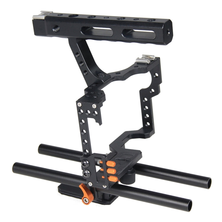 YELANGU YLG0904A-C Handle Video Camera Cage Stabilizer for Panasonic Lumix DMC-GH4 / Sony A7 & A7S & A7R & A7RII & A7SII(Orange) - Camera Accessories by YELANGU | Online Shopping UK | buy2fix