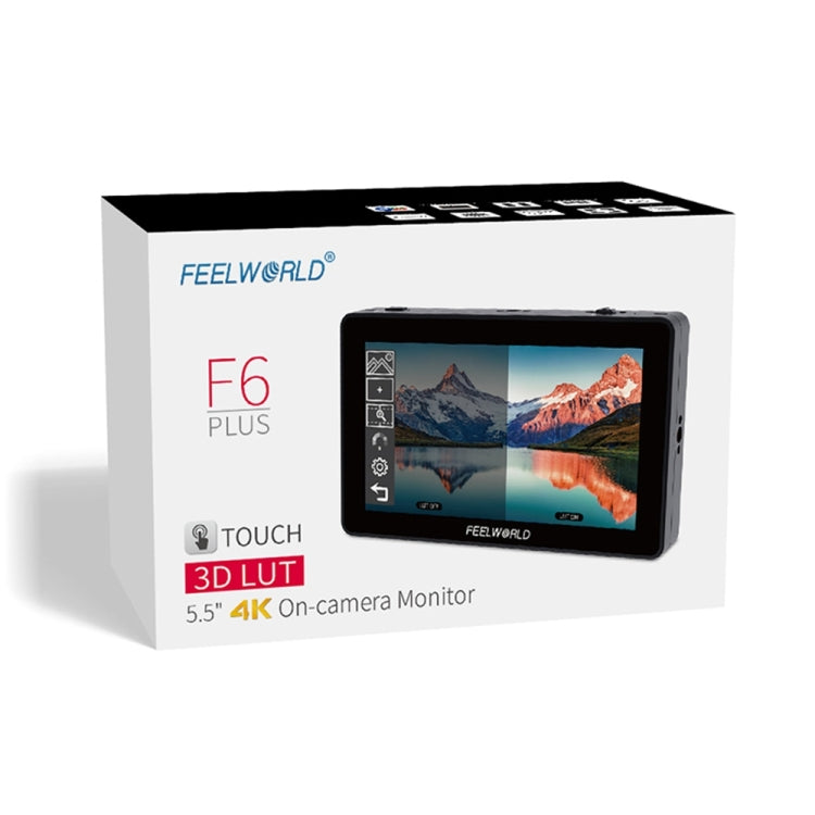 FEELWORLD F6 Plus V2 6 inch 3D LUT Touch Screen DSLR Camera Field Monitor, IPS FHD1920x1080 4K HDMI Input & Output, with Tilt Arm - Camera Accessories by FEELWORLD | Online Shopping UK | buy2fix