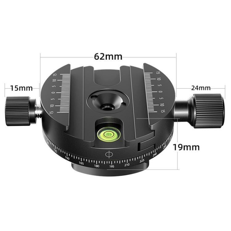 BEXIN QJ-08 Panoramic Rotary Quick Release Clamp Base Tripod Mount - Camera Accessories by buy2fix | Online Shopping UK | buy2fix