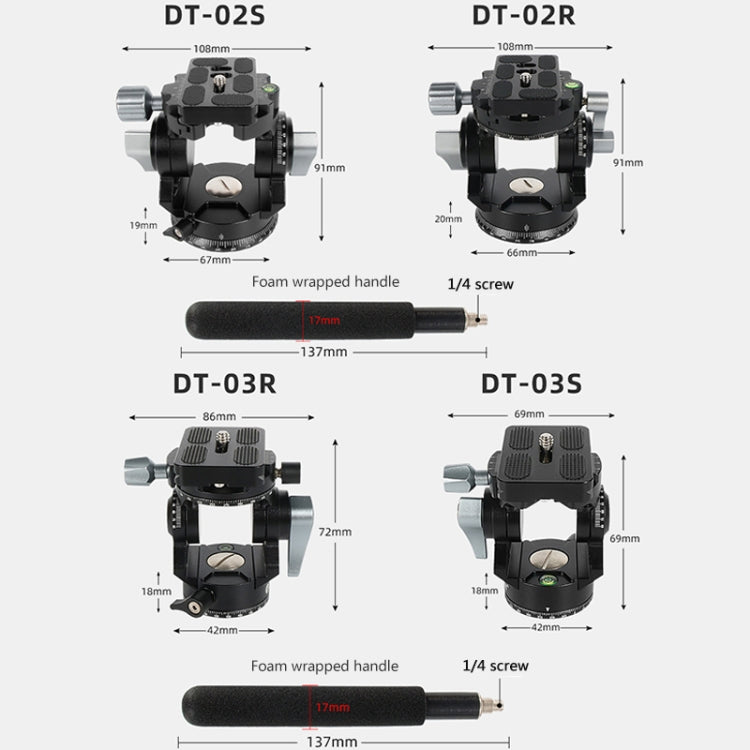 BEXIN DT-03S/S 360 Degree Panorama Heavy Duty Tripod Action Fluid Drag Head with Quick Release Plate - Tripod Heads by BEXIN | Online Shopping UK | buy2fix