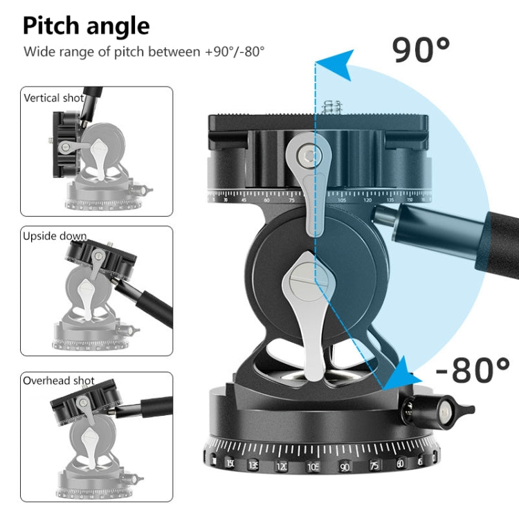 BEXIN DT-03S/S 360 Degree Panorama Heavy Duty Tripod Action Fluid Drag Head with Quick Release Plate - Tripod Heads by BEXIN | Online Shopping UK | buy2fix