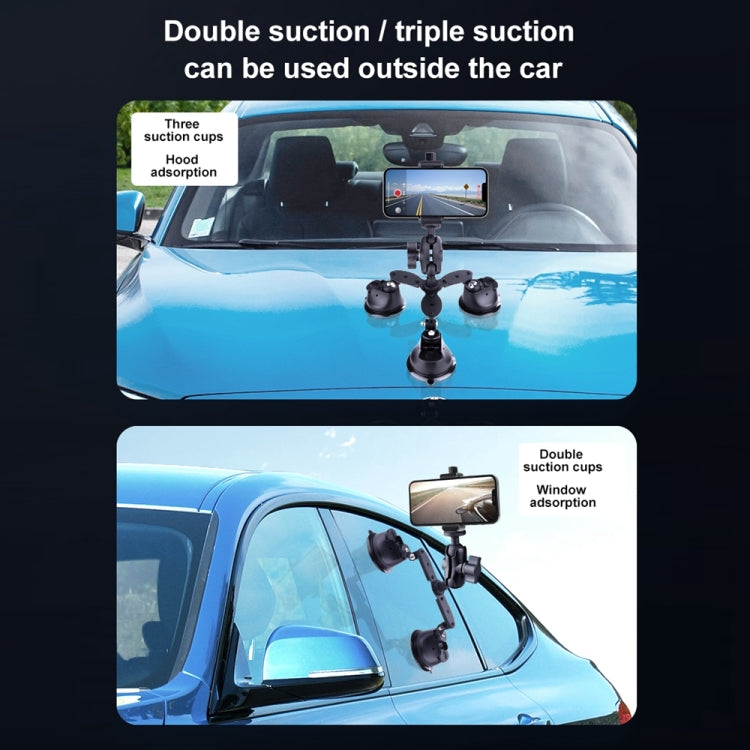 Single Suction Cup Articulating Friction Magic Arm Camera Mount (Black) - DJI & GoPro Accessories by buy2fix | Online Shopping UK | buy2fix