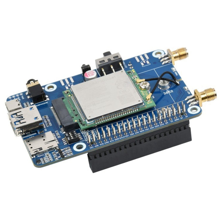 Waveshare SIM7600G-H M.2 4G HAT LTE CAT4 High Speed GNSS Global Band Module for Raspberry Pi - LCD & LED Display Module by WAVESHARE | Online Shopping UK | buy2fix