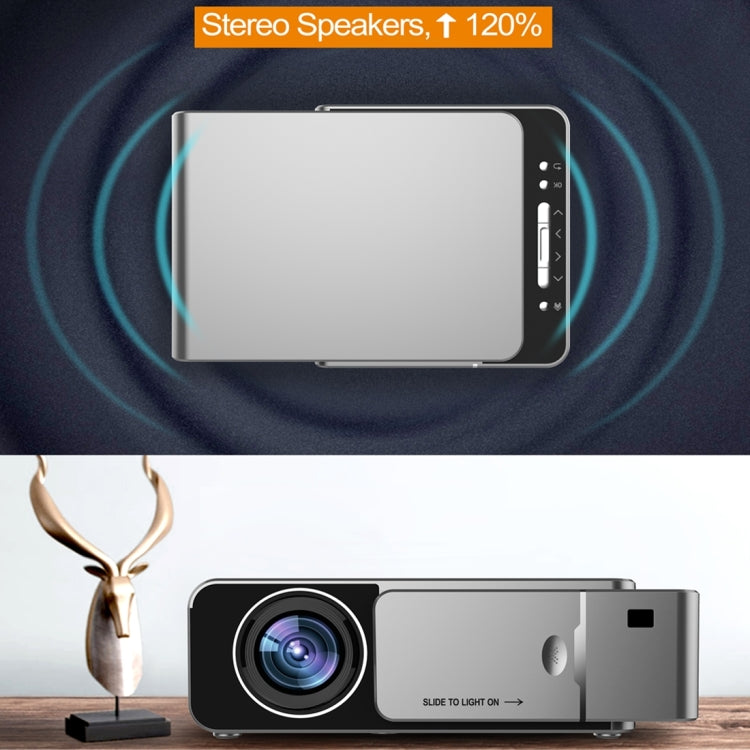 T6 2000ANSI Lumens Mini Theater Projector, Android 7.1 RK3128 Quad Core, 1GB+8GB, AU Plug(Silver) - Consumer Electronics by buy2fix | Online Shopping UK | buy2fix