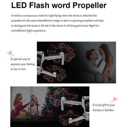 STARTRC 1 Pair Foldable Color LED DIY Flash Editable Word Lamp Propellers for DJI Mavic Air 2 - DJI & GoPro Accessories by STARTRC | Online Shopping UK | buy2fix