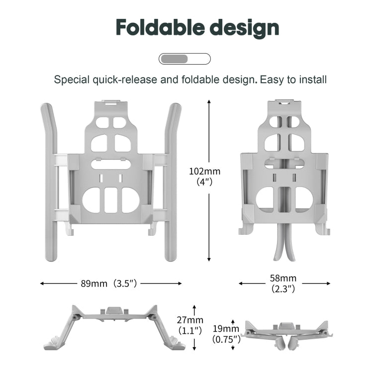 STARTRC Folding Anti-fall Anti-dirt Heightened Landing Gear Training Rack for DJI Mini 3 Pro (Grey) - DJI & GoPro Accessories by STARTRC | Online Shopping UK | buy2fix