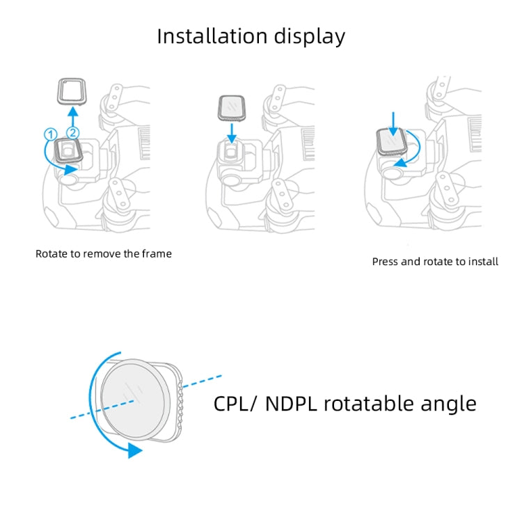 JSR Drone ND16-PL Lens Filter for DJI MAVIC Air 2 - DJI & GoPro Accessories by JSR | Online Shopping UK | buy2fix