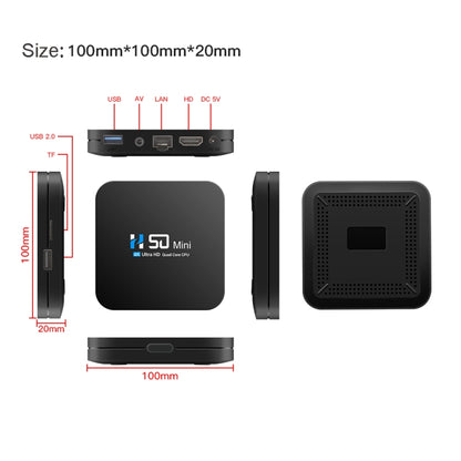 H50 Mini 4K Smart Network TV Box, Android 10.0, RK3318 Quad Core, 2GB+8GB, US Plug - Consumer Electronics by buy2fix | Online Shopping UK | buy2fix