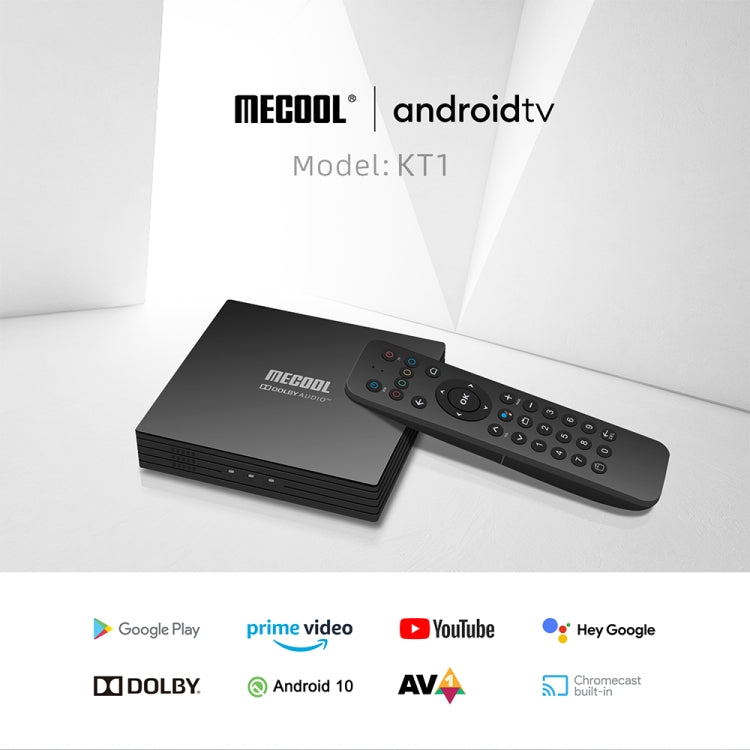 MECOOL KT1 DVB S2 Android 10.0 Smart TV Set Top Box, Amlogic S905X4-B Quad Core ARM Cortex-A55, 2GB+16GB, Dual Band WiFi, Bluetooth(US Plug) - Consumer Electronics by MECOOL | Online Shopping UK | buy2fix