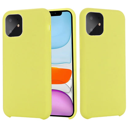For iPhone 11 Solid Color Liquid Silicone Shockproof Case (Yellow) - iPhone 11 Cases by buy2fix | Online Shopping UK | buy2fix