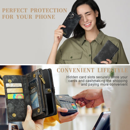 For iPhone 11 Pro Max CaseMe-008 Detachable Multifunctional Horizontal Flip Leather Case with Card Slot & Holder & Zipper Wallet & Photo Frame (Black) - iPhone 11 Pro Max Cases by CaseMe | Online Shopping UK | buy2fix