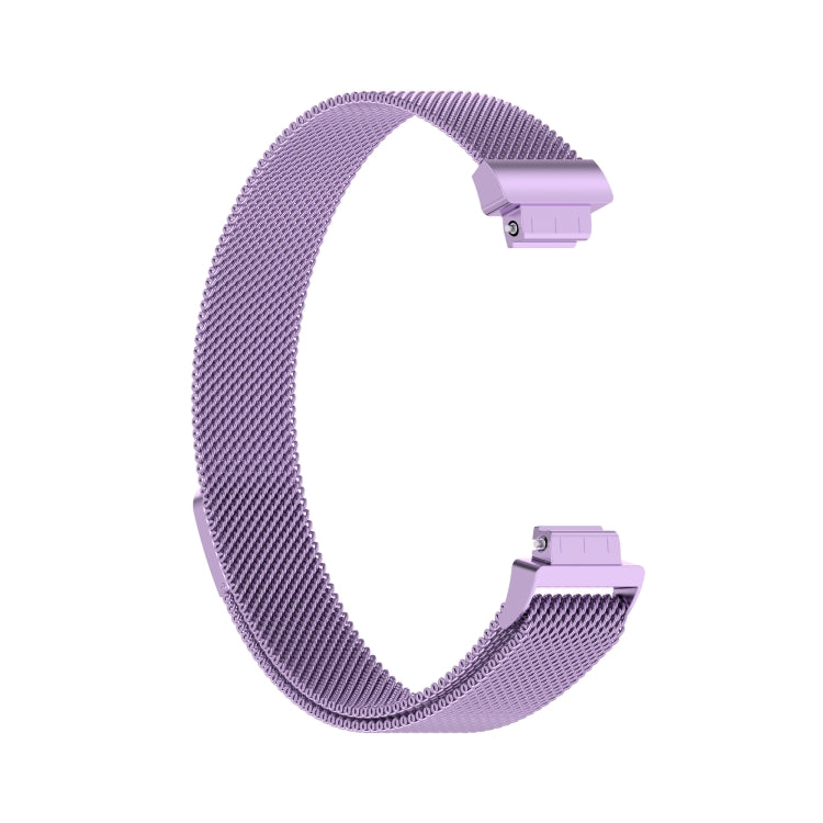 For Fitbit Inspire 2 Milanese  Watch Band, Size:S(Light Purple) - Smart Wear by buy2fix | Online Shopping UK | buy2fix