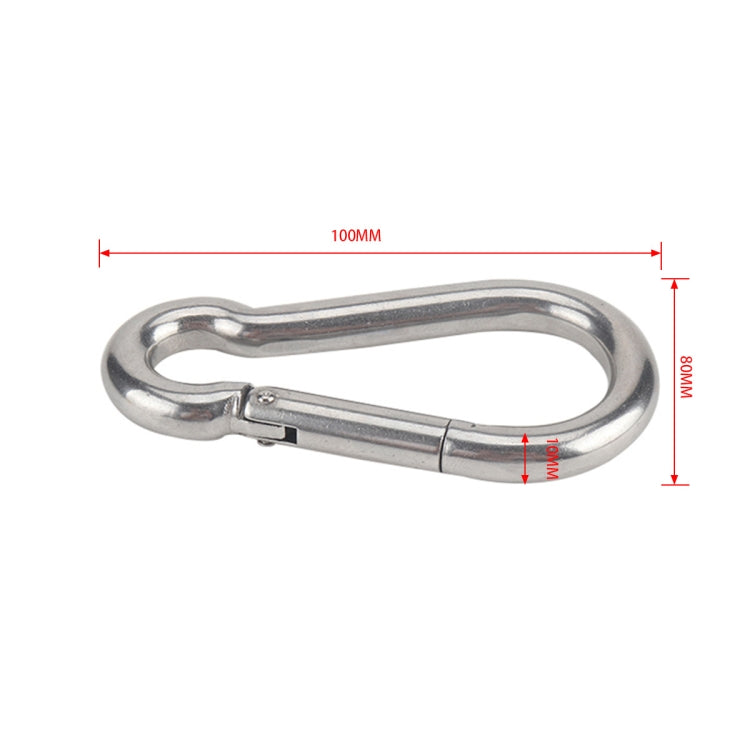 RV Trailer Spring Safety Rope Breakaway Cable, Safety Buckle Size:M10 x 100mm(Dark Grey) - In Car by buy2fix | Online Shopping UK | buy2fix