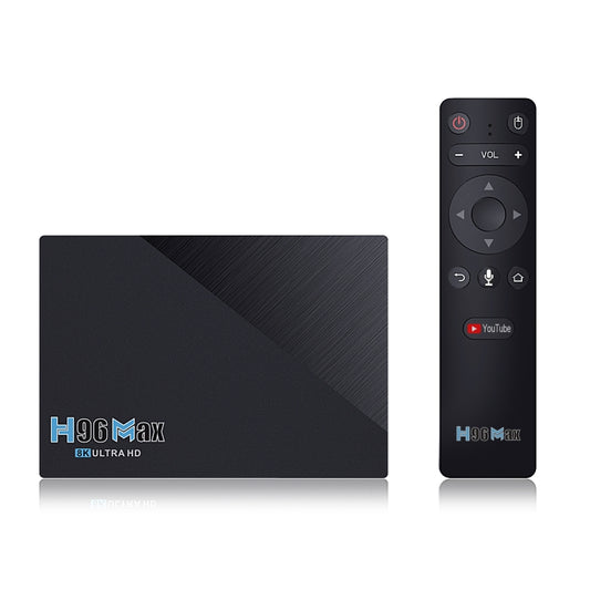 H96 Max 8K Smart TV BOX Android 11.0 Media Player wtih Remote Control, Quad Core RK3566, RAM: 4GB, ROM: 32GB, Dual Frequency 2.4GHz WiFi / 5G, Plug Type:US Plug - Consumer Electronics by buy2fix | Online Shopping UK | buy2fix