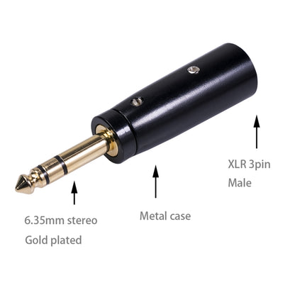 LZ1166G 6.35mm Stereo Male to XRL Male Audio Adapter Microphone Stereo Speaker Connector - Consumer Electronics by buy2fix | Online Shopping UK | buy2fix