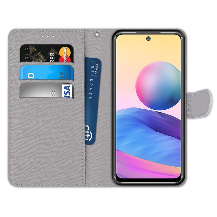 For Xiaomi Redmi Note 10 5G Coloured Drawing Cross Texture Horizontal Flip PU Leather Case with Holder & Card Slots & Wallet & Lanyard(Colorful Clouds) - Xiaomi Cases by buy2fix | Online Shopping UK | buy2fix