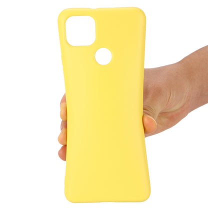 For Google Pixel 5A Solid Color Liquid Silicone Dropproof Full Coverage Protective Case(Yellow) - Google Cases by buy2fix | Online Shopping UK | buy2fix