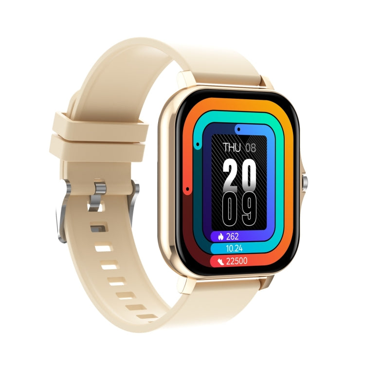 GT20 1.69 inch TFT Screen IP67 Waterproof Smart Watch, Support Music Control / Bluetooth Call / Heart Rate Monitoring / Blood Pressure Monitoring, Style:Silicone Strap(Gold) - Smart Wear by buy2fix | Online Shopping UK | buy2fix
