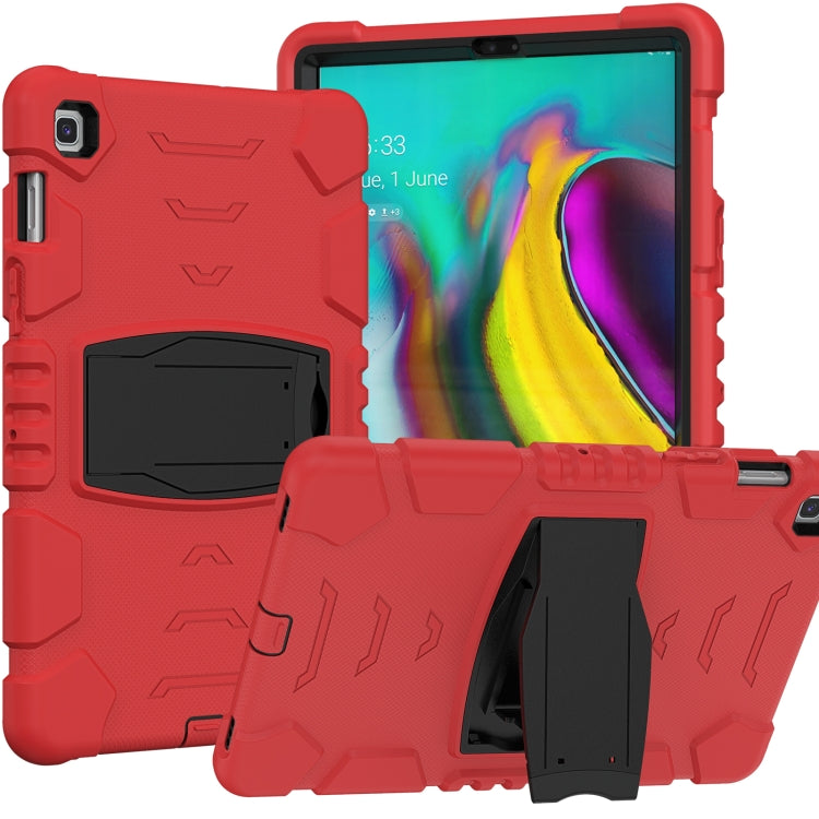 3-Layer Protection Screen Frame + PC + Silicone Shockproof Combination Case with Holder For Samsung Galaxy Tab S5e T720(Red+Black) - Tab S5E 10.5 T720 / T725 by buy2fix | Online Shopping UK | buy2fix