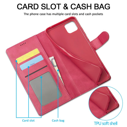 For Samsung Galaxy A22 5G LC.IMEEKE Calf Texture Horizontal Flip Leather Case with Holder & Card Slots & Wallet(Red) - Galaxy Phone Cases by LC.IMEEKE | Online Shopping UK | buy2fix