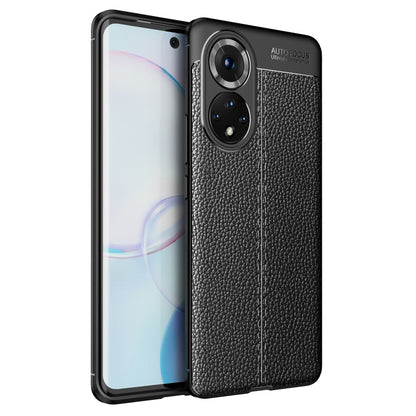 For Honor 50 Litchi Texture TPU Shockproof Case(Black) - Mobile Accessories by buy2fix | Online Shopping UK | buy2fix