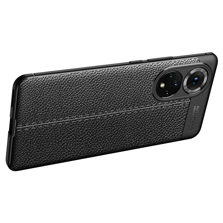 For Honor 50 Litchi Texture TPU Shockproof Case(Black) - Mobile Accessories by buy2fix | Online Shopping UK | buy2fix