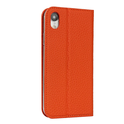 For iPhone XR Litchi Genuine Leather Phone Case(Orange) - More iPhone Cases by buy2fix | Online Shopping UK | buy2fix