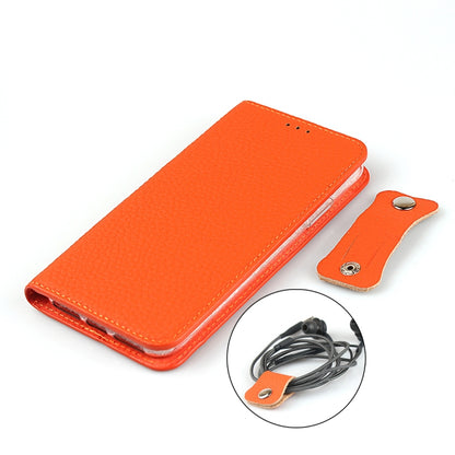 For iPhone XR Litchi Genuine Leather Phone Case(Orange) - More iPhone Cases by buy2fix | Online Shopping UK | buy2fix