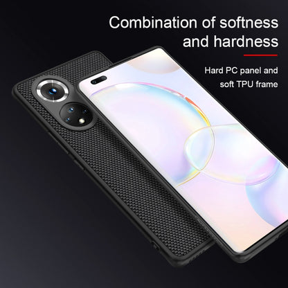 For Honor 50 Pro NILLKIN 3D Textured Nylon Fiber TPU Case(Black) - Honor Cases by NILLKIN | Online Shopping UK | buy2fix