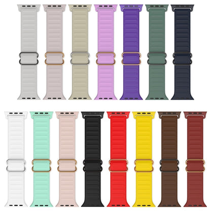 Japanese Word Buckle Silicone Watch Band For Apple Watch Ultra 49mm&Watch Ultra 2 49mm / Series 9&8&7 45mm / SE 3&SE 2&6&SE&5&4 44mm / 3&2&1 42mm(Black) - Watch Bands by buy2fix | Online Shopping UK | buy2fix