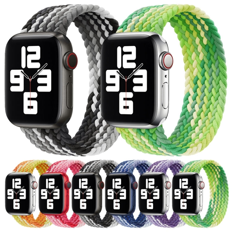 Single Loop Weaving Nylon Watch Band, Size: XS 128mm For Apple Watch Series 9&8&7 41mm / SE 3&SE 2&6&SE&5&4 40mm / 3&2&1 38mm(Lime) - Watch Bands by buy2fix | Online Shopping UK | buy2fix