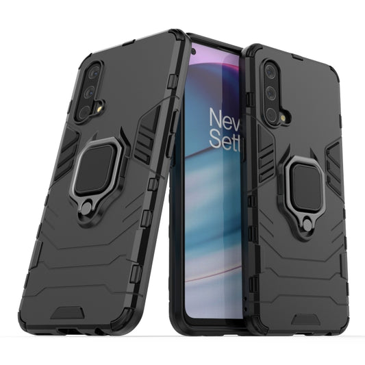 For OnePlus Nord CE 5G PC + TPU Shockproof Protective Case with Magnetic Ring Holder(Black) - OnePlus Cases by buy2fix | Online Shopping UK | buy2fix