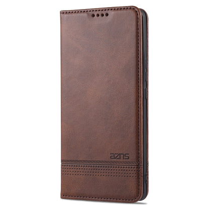 For Honor 50 AZNS Magnetic Calf Texture Horizontal Flip Leather Case with Card Slots & Holder & Wallet(Dark Brown) - Honor Cases by AZNS | Online Shopping UK | buy2fix
