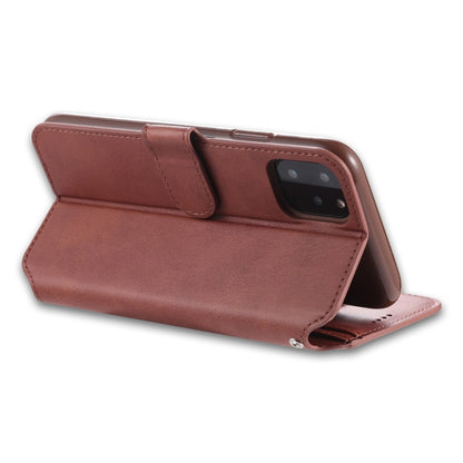 For iPhone 11 Pro Max AZNS Calf Texture Magnetic Horizontal Flip PU Leather Case with Holder & Card Slots & Photo Frame(Brown) - iPhone 11 Pro Max Cases by AZNS | Online Shopping UK | buy2fix