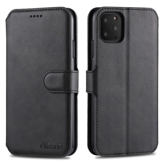 For iPhone 11 Pro AZNS Calf Texture Magnetic Horizontal Flip PU Leather Case with Holder & Card Slots & Photo Frame(Black) - iPhone 11 Pro Cases by AZNS | Online Shopping UK | buy2fix