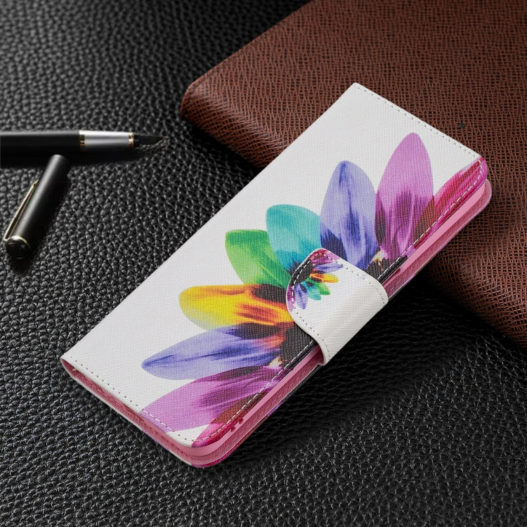 For OPPO A74 / A93 / A54 5G Colored Drawing Pattern Horizontal Flip Leather Case with Holder & Card Slots & Wallet(Sun Flower) - OPPO & vivo Accessories by buy2fix | Online Shopping UK | buy2fix