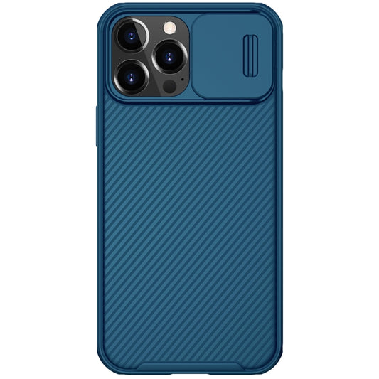For iPhone 13 Pro NILLKIN Black Mirror Pro Series Camshield Full Coverage Dust-proof Scratch Resistant Phone Case (Blue) - iPhone 13 Pro Cases by NILLKIN | Online Shopping UK | buy2fix