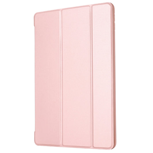 For iPad 10.2 2021 / 2020 / 2019 GEBEI Shockproof Horizontal Flip Leather Case with Three-folding Holder(Rose Gold) - iPad 10.2 Cases by GEBEI | Online Shopping UK | buy2fix