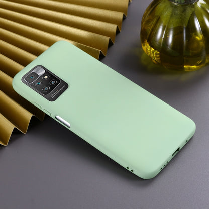 For Xiaomi Redmi 10 Solid Color Liquid Silicone Dropproof Full Coverage Protective Case(Green) - Xiaomi Accessories by buy2fix | Online Shopping UK | buy2fix