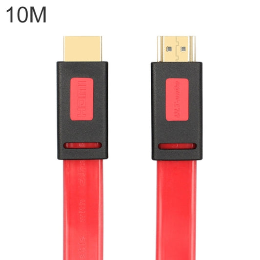 ULT-unite 4K Ultra HD Gold-plated HDMI to HDMI Flat Cable, Cable Length:10m(Transparent Red) - Cable by ult-unite | Online Shopping UK | buy2fix
