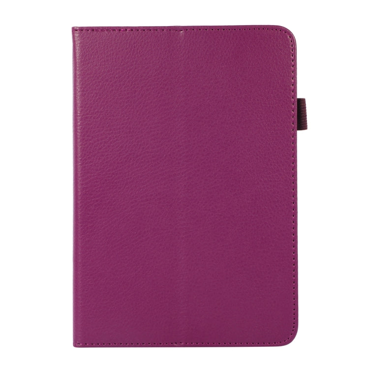 For iPad mini 6 Litchi Texture Horizontal Flip PU Leather Tablet Case with Holder(Purple) - Apple Accessories by buy2fix | Online Shopping UK | buy2fix