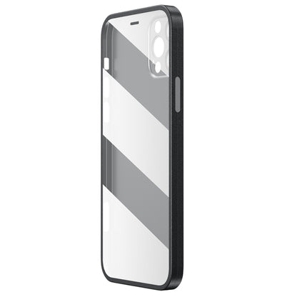 For iPhone 12 Pro Max WK WPC-011 Shockproof PC Phone Case with Tempered Glass Film(Black) - iPhone 12 Pro Max Cases by WK | Online Shopping UK | buy2fix