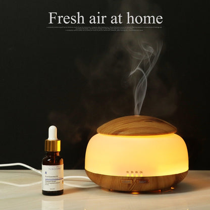 Wood Grain Humidifier Air Purifier Ultrasonic Atomization Household Aromatherapy Machine with Colorful LED Light Automatic Alcohol Sprayer, Plug Specification:UK Plug(Dark Brown) - Home & Garden by buy2fix | Online Shopping UK | buy2fix