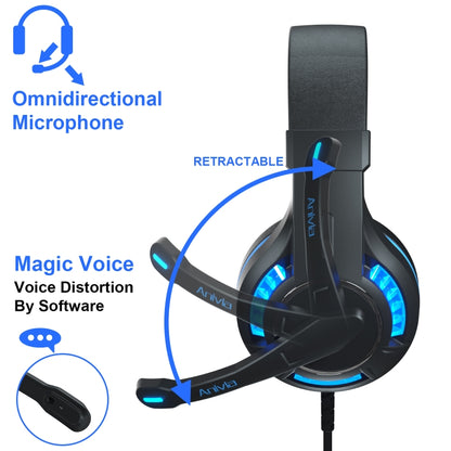 SADES MH603 3.5mm Port Adjustable Gaming Headset with Microphone(Black Blue) - Multimedia Headset by SADES | Online Shopping UK | buy2fix