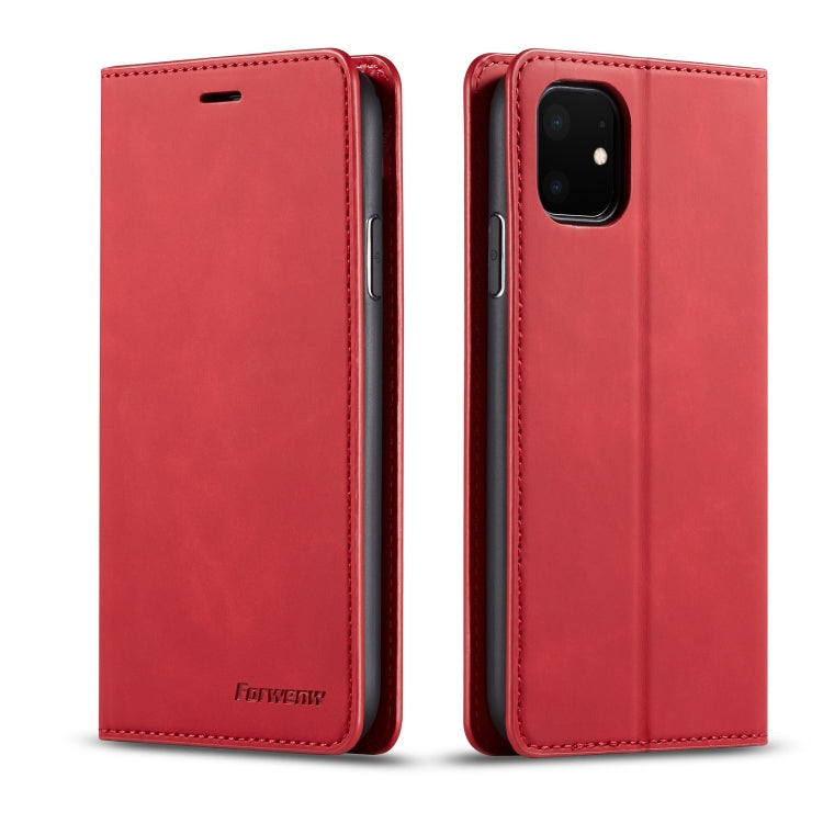 For iPhone 11 Forwenw Dream Series Oil Edge Strong Magnetism Horizontal Flip Leather Case with Holder & Card Slots & Wallet & Photo Frame(Red) - iPhone 11 Cases by Forwenw | Online Shopping UK | buy2fix