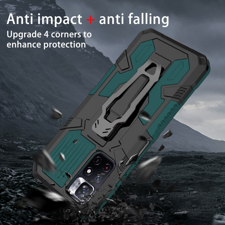 For Xiaomi Redmi Note 11 5G Armor Warrior PC + TPU Phone Case(Green) - Xiaomi Cases by buy2fix | Online Shopping UK | buy2fix